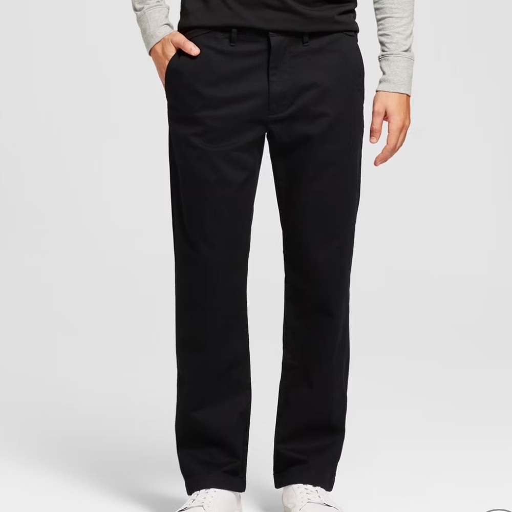Men's Goodfellow & Co Black Straight-Leg Chino Pants Sz 32X30 NWT